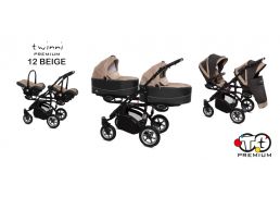 BABY ACTIVE Twinni Premium 12 beige/black 2021 s autosedačkou