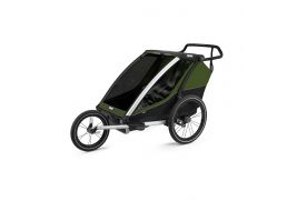 THULE Chariot Cab 2 + bike set + kočíkový set + bežecký set cypress green 2022