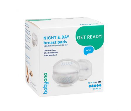 BABYONO Vložky do podprsenky Night&Day, 40ks