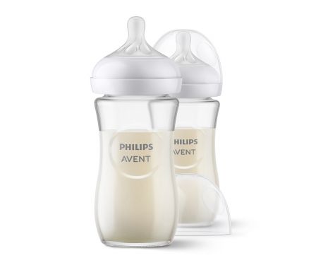 AVENT Fľaša Natural Response sklenená 240 ml, 1m+ 2 ks