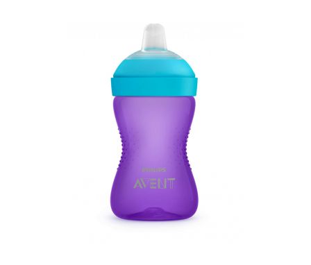 AVENT Hrnček Grippy s mäkkým náustkom 300 ml, fialový