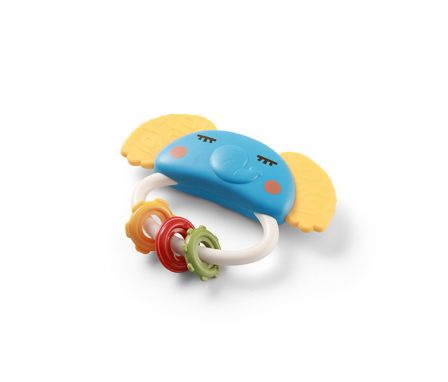 BABYONO Hrkálka s hryzadlom Elephant, 0m+