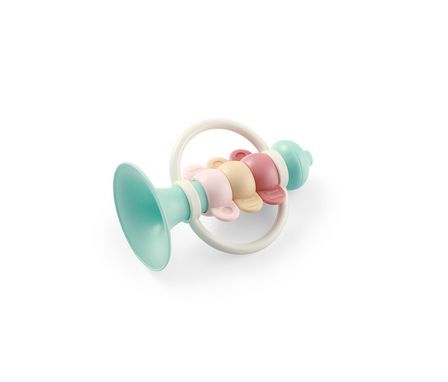 BABYONO Hrkálka s hryzadlom Trumpet, 0m+