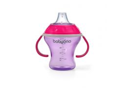 BABYONO Netečúci hrnček s mäkkým náustkom Natural Nursing 180 ml, 3 mes.+