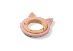 BABYONO Hryzadlo dreveno-silikónové Kitten