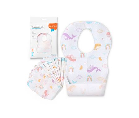 BABYONO Jendnorázové podbradníky 10ks,  6 mes.+