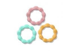 BABYONO Silikónové hryzadlo Ring