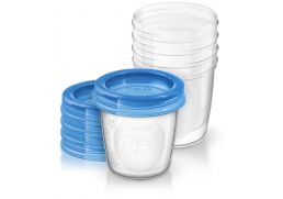 AVENT VIA Zásobníky na materské mlieko 5x180 ml + vrchnáky