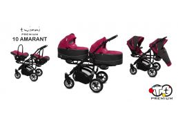 BABY ACTIVE Twinni Premium 10 amarant/black 2021 s autosedačkou