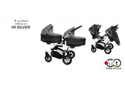 BABY ACTIVE Twinni Premium 09 silver/white 2021 bez autosedačky