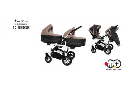 BABY ACTIVE Twinni Premium 12 beige/white 2021 bez autosedačky