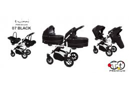 BABY ACTIVE Twinni Premium 07 black/white 2021 s autosedačkou