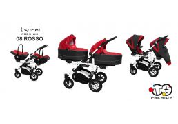 BABY ACTIVE Twinni Premium 08 rosso/white 2021 s autosedačkou