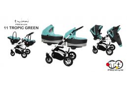 BABY ACTIVE Twinni Premium 11 tropic green/white 2021 s autosedačkou