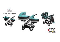 BABY ACTIVE Trippy Premium 11 tropic green/white 2021 s autosedačkou