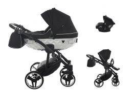 JUNAMA Mirror Satin V2 01 black/silver 2022 3v1 + Babyschild