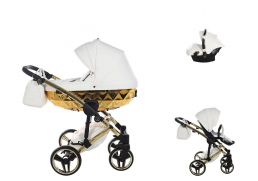 JUNAMA Mirror V2 06 white/gold 2022 3v1 + Babyschild