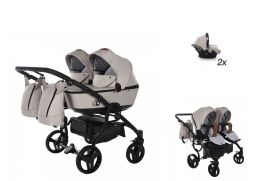 JUNAMA Space Duo + 2x Cosmo i-Size 02 beige 2025 2x autosedačka Babyschild