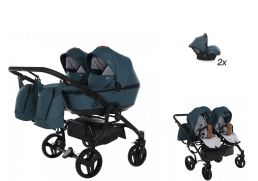 JUNAMA Space Duo + 2x Cosmo i-Size 03 green 2025 2x autosedačka Babyschild