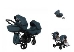 JUNAMA Space Duo Slim + 2x Cosmo i-Size 03 turquoise 2022 2x autosedačka Babyschild