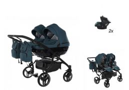 JUNAMA Basic Duo + 2x Cosmo i-Size 02 petrol 2025 2x autosedačka Babyschild