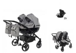JUNAMA Basic Duo + 2x Cosmo i-Size 06 light grey 2025 2x autosedačka Babyschild