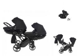 JUNAMA Basic Duo Slim 01 black 2022 2x autosedačka Babyschild