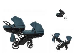 JUNAMA Basic Duo Slim + 2x Cosmo i-Size 02 petrol 2025 2x autosedačka Babyschild