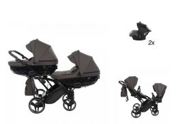 JUNAMA Basic Duo Slim + 2x Cosmo i-Size 03 dark grey 2025 2x autosedačka Babyschild