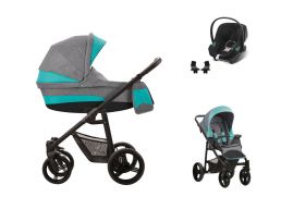 BEBETTO Vulcano + Cybex Aton B2 i-Size V02/black 2022