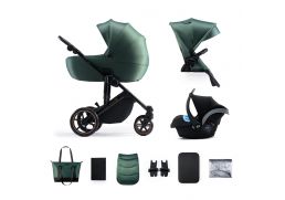 KINDERKRAFT Prime 2 + Mink Pro i-Size dark green 2024 3v1