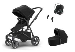 THULE Sleek Set + Cybex Aton B2 i-Size black on black 2023