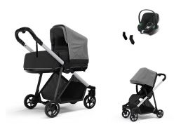 THULE Shine Set + Cybex Aton B2 i-Size aluminium/grey melange 2023