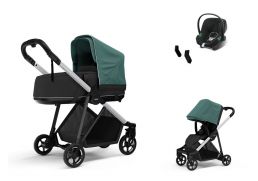 THULE Shine Set + Cybex Aton B2 i-Size aluminium/mallard green 2023