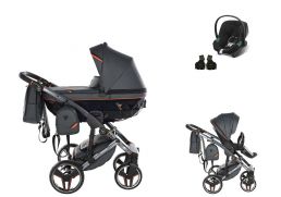 JUNAMA Sport + Cybex Aton B2 i-Size 05 graphite/orange 2022