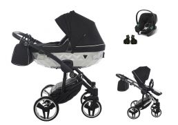 JUNAMA Mirror Satin V2 + Cybex Aton B2 i-Size 01 black/silver 2022