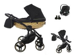 JUNAMA Mirror Satin V2 + Cybex Aton B2 i-Size 03 black/gold-black 2022