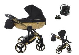 JUNAMA Mirror Satin V2 + Cybex Aton B2 i-Size A03 black/gold 2022