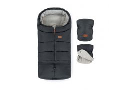 PETITE&MARS Fusak 3v1 Jibot + rukavice Jasie charcoal grey 2024