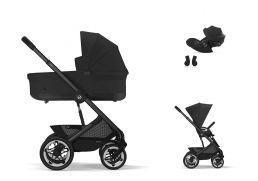 CYBEX Talos S Lux + Cot S Lux Travel Set Cloud G Plus i-Size + fusak Snøgga 2 ZADARMO moon black 2025