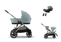 CYBEX Gazelle S + Gazelle S Cot S Travel Set Cloud G Plus i-Size + fusak Snøgga 2 ZADARMO sky blue 2023