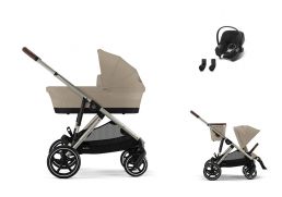 CYBEX Gazelle S + Gazelle S Cot S Travel Set Aton B2 i-Size + fusak Snøgga 2 ZADARMO almond beige 2025