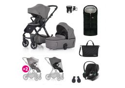 PETITE&MARS Icon RWS XXL + Cybex Aton B2 dove grey 2024