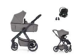 PETITE&MARS Icon RWS Lite + Cybex Aton B2 dove grey 2024