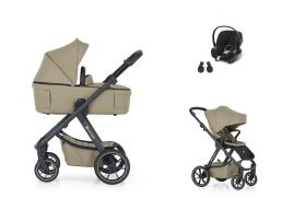 PETITE&MARS Icon RWS Lite + Cybex Aton B2 mossy green 2024