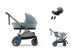 CYBEX e-Gazelle S Lux + Gazelle S Cot S Travel Set Cloud G Plus i-Size stormy blue 2025