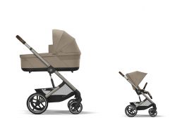 CYBEX Balios S Lux 2.0 + Cot S Lux Set + fusak Snøgga 2 ZADARMO almond beige 2025