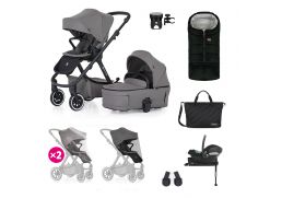 PETITE&MARS Icon Air XXL + Cybex Aton B2 + Base One dove grey 2025