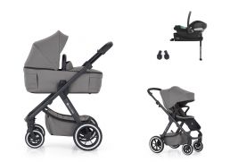 PETITE&MARS Icon Air Lite + Cybex Aton B2 + Base One dove grey 2025