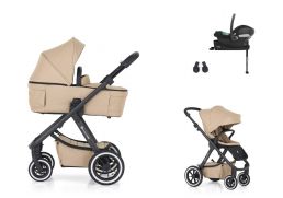 PETITE&MARS Icon Air Lite + Cybex Aton B2 + Base One mocha beige 2025